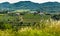 View of famous wine region Goriska Brda hills in Slovenia