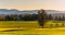 View of farm fields and distant mountains from Longstreet Observation Tower in Gettysburg, Pennsylvania.