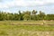 View of a farmland by the pond