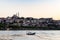 view of Fatih quarter in Istanbul city in evening