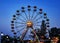 View of the ferris wheel in the evening. Evening walk along the promenade Golden Sands