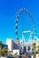 View of the ferris wheel `High Roller `, Las Vegas, Nevada, USA. Copy space for text. Vertical