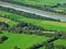 View of fertile lowland fields in the Rhine valley and in the Bundner Herrschaft Buendner Herrschaft region, Mainfeld