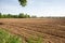 View of a field ready to be planted