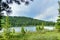 View on Fifth Lake of Karakol lakes in Altai Republic. Russia