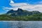 View of Fiji`s tropical islands from a cruise