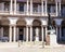 View of the Fine Art Academy courtyard of Brera in Milan