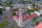 View of the fire tower of the city of Rybinsk, Russia