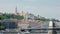 View on Fishermans bastion in summer day in Budapest, from Pest