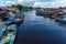 View of a fishing boats in Duri river