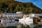 View of fishing boats at Rausu Fishing Port