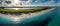 View of the Fiume Santo beach and Stagno di pilo lake near Porto Torres in Sardinia