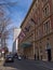 View of five-star luxury hotel Palais Hansen Kempinski Wien in the historic center of Vienna, Austria war parking cars in front.