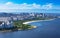 View of Flamengo beach and district and Centro in Rio de Janeiro