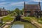 A view of  a flight of locks on the Oxford Canal at Napton, Warwickshire