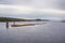 View of floating deck in Oyster Bay, town of Ladysmith, BC, with