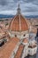 View of Florence`s rooftops from the campanile - Italy