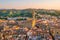 View of Florence skyline from top view