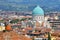 View of Florence with the Synagogue in the center Florence Italy