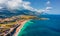 View from flying drone. Splendid morning view of popular italian destination - Guidaloca beach, Scopello location, Sicily, Europe.