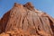 View on Flying eagle, red rock formation in Navajo Tribal Park.