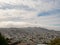 View of fog overtaking Sutro Tower and Twin Peaks in San Francis