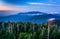 View of fog in the Smokies from Clingman\'s Dome Observation Towe