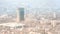 View of the foggy city of Almaty, Kazakhstan