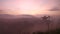 View of foggy sunrise on the Little Adam\'s Peak in Ella. Ella is a beautiful small sleepy town on the southern edge of Sri