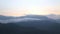 View of foggy sunrise on the Little Adam\'s Peak in Ella. Ella is a beautiful small sleepy town on the southern edge of Sri