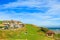 View of Folkestone seafront public park England