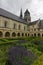 View of Fontevraud abbey in Loire Valley France