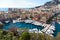 View of Fontvieille and harbour in Monac