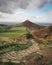 View from footpath of ascent to summit of Roseberry Topping, North York Moors