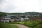 View on the footpath and the building exterior  in bingen am main in hessen germany