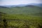 View of forest, mountains, road from Whiteface Mountain in the State New York  USA