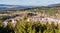 View of forest park from Hamelika tower in Marianske Lazne spa