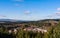 View of forest park from Hamelika tower in Marianske Lazne spa