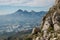 View form slope of Sierra de Bernia mountains range, near Benidorm, Spain