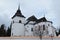 View of formerly early gothic catholic church in Pribylina, removed from its original position.