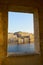 The view of Fort Lascaris from the window of Guard tower. Senglea, Malta