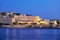 The view of Fort Saint Angelo from the water of Grand harbour Ma