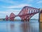 View of the Forth Bridge, a railway bridge across the Firth of Forth near Edinburgh, Scotland.