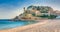 View of the fortified walls of the Vila Vella of Tossa de Mar fr