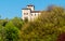 View of Fortress Borromeo of Angera, is castle of the lake Maggiore, Angera, Italy