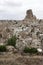 View of the fortress carved into the monolithic rock of Sivrikaya