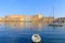 View of the fortress of the city of Birgu in Malta from the harbor