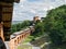 View of the fortress wall Nizhny Novgorod Kremlin-a fortress in the historical center of Nizhny Novgorod and its oldest part