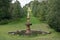 View of the fountain in Dunloran Park, Tunbridge Wells, Kent on September 17, 2021