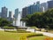 A view of the fountain located in the Hong Kong Zoological and Botanical Gardens